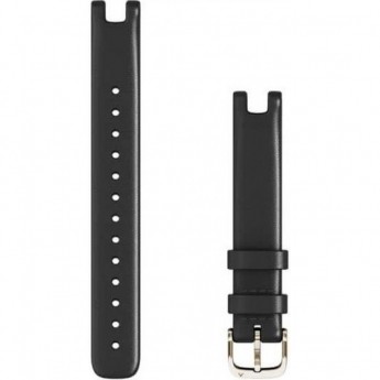 Ремешок сменный GARMIN LILY BANDS (14 MM), BLACK ITALIAN LEATHER WITH CREAM GOLD HARDWARE