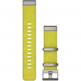 Ремешок сменный GARMIN QUICKFIT 22 WATCH STRAPS JACQUARD-WEAVE NYLON STRAP – YELLOW/GREEN